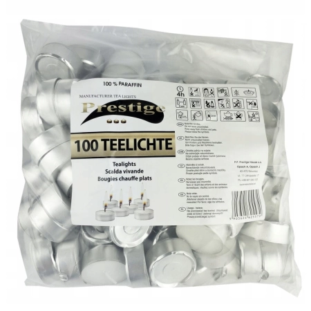 Świeca tealight parafinowa podgrzewacz świeczki tealight biała 100sztuk