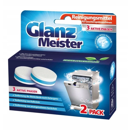 Tabletki do czyszczenia zmywarki czyścik do zmywarki Glanz Meister 2 x40 g