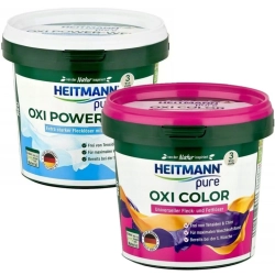Odplamiacz i wybielacz w proszku Heitmann Oxi Power-Weiss 500g zestaw