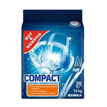Proszek do zmywarki mycia w zmywarce G&G Compact All in One 1,5kg 100 Cykli