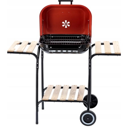 Grill OGRODOWY węglowy amerykański z półkami 96 x 45 x 75cm GardenLine duży