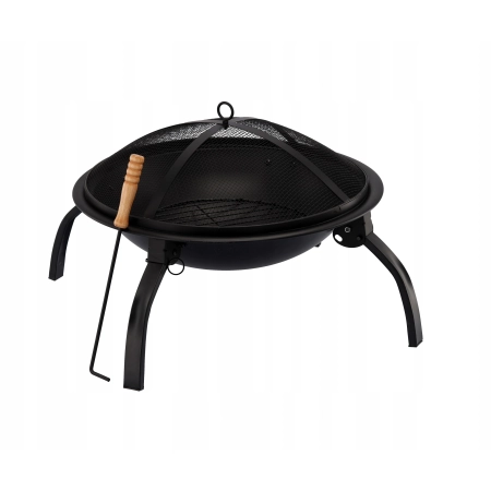 PALENISKO OGRODOWE GRILL OGRODOWY OGNISKO 56CM DUŻE Z POKRYWĄ POGRZEBACZEM