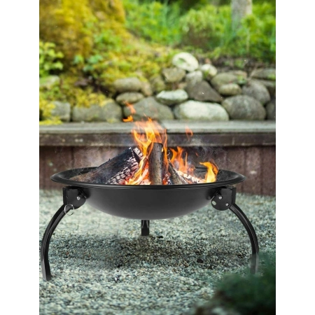 PALENISKO OGRODOWE GRILL OGRODOWY OGNISKO 56CM DUŻE Z POKRYWĄ POGRZEBACZEM