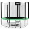 TRAMPOLINA OGRODOWA 8FT 252CM Z DRABINKĄ SIATKĄ WEWNĘTRZNĄ ZIELONO-CZARNA