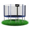 TRAMPOLINA 8FT 252 CM Z DRABINKĄ I SIATKĄ ZABEZPIECZAJĄCĄ NIEBIESKO-CZARNA