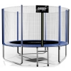 TRAMPOLINA 8FT 252 CM Z DRABINKĄ I SIATKĄ ZABEZPIECZAJĄCĄ NIEBIESKO-CZARNA