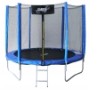 TRAMPOLINA 8FT 252 CM Z DRABINKĄ I SIATKĄ ZABEZPIECZAJĄCĄ NIEBIESKO-CZARNA