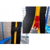 TRAMPOLINA 8FT 252 CM Z DRABINKĄ I SIATKĄ ZABEZPIECZAJĄCĄ NIEBIESKO-CZARNA