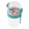 Pojemnik kubek pucharek do jogurtu muesli sałatatki + 2 sztućce 1100ml