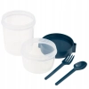Pojemnik kubek pucharek do jogurtu muesli sałatatki + 2 sztućce 1100ml