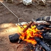 WIDEŁKI NA OGNISKO KIEŁBASĘ WIDELEC TELESKOPOWE SKŁADANE TURYSTYCZNE GRILL