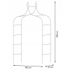 Pergola Ogrodowa Metalowa Łuk na Kwiaty Róże pnącza 240cm