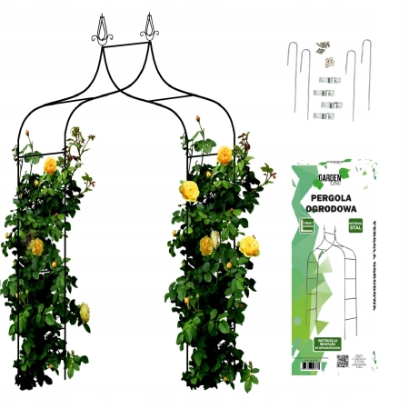 Pergola Ogrodowa Metalowa Łuk na Kwiaty Róże pnącza 240cm