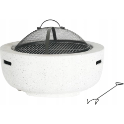 PALENISKO OGRODOWE GRILL 60CM RUSZT POKRYWA ISKROCHRON OGNISKO